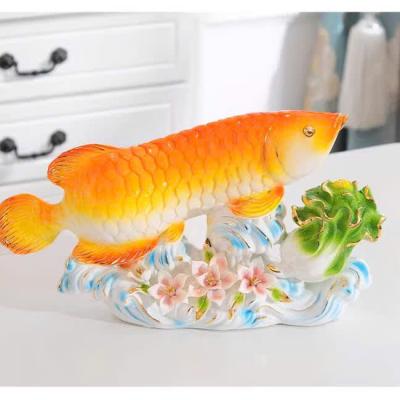 TƯỢNG SỨ CAO CẤP CÁ CHÉP - BẮP CẢI TÀI LỘC